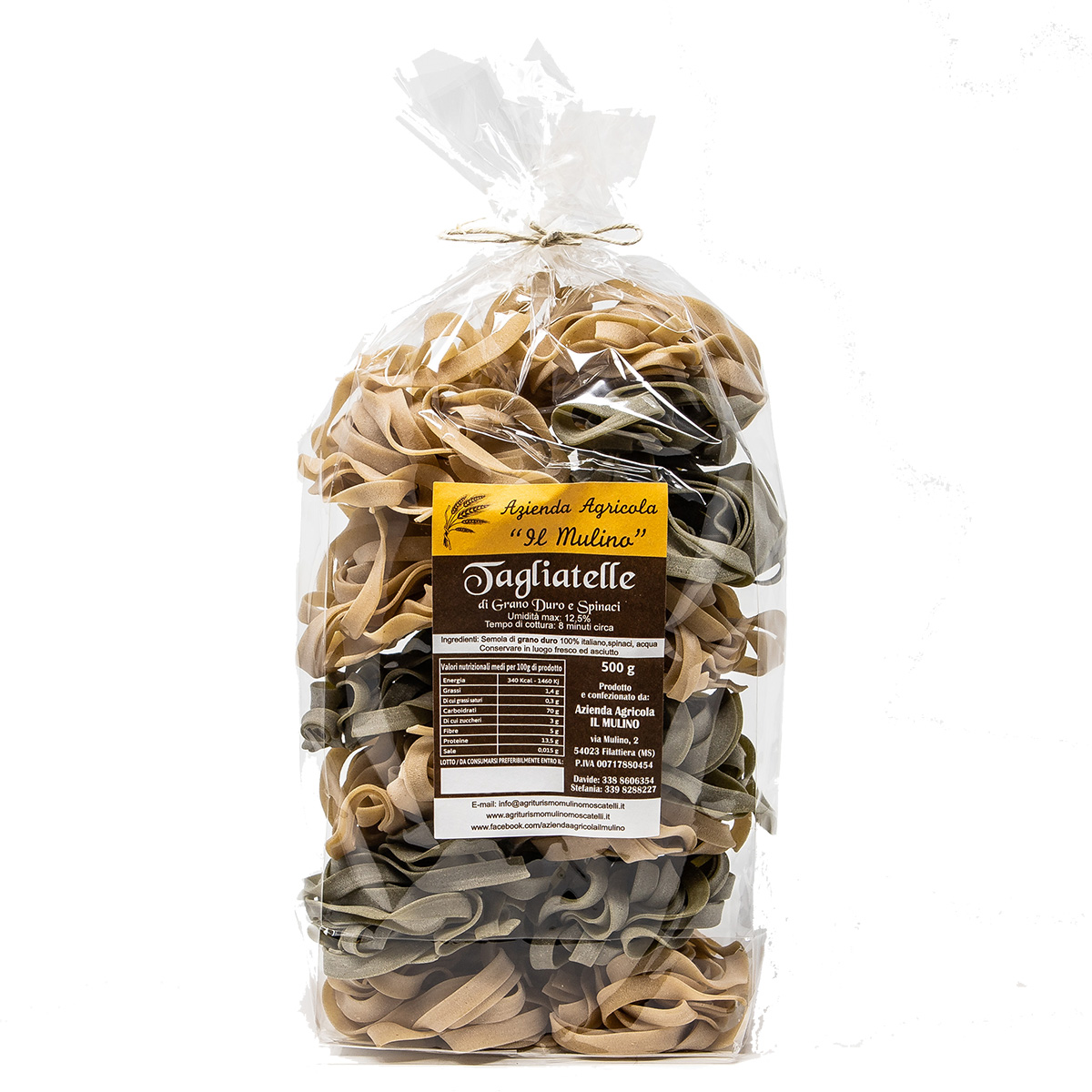 Tagliatelle di Grano Duro Miste Spinaci