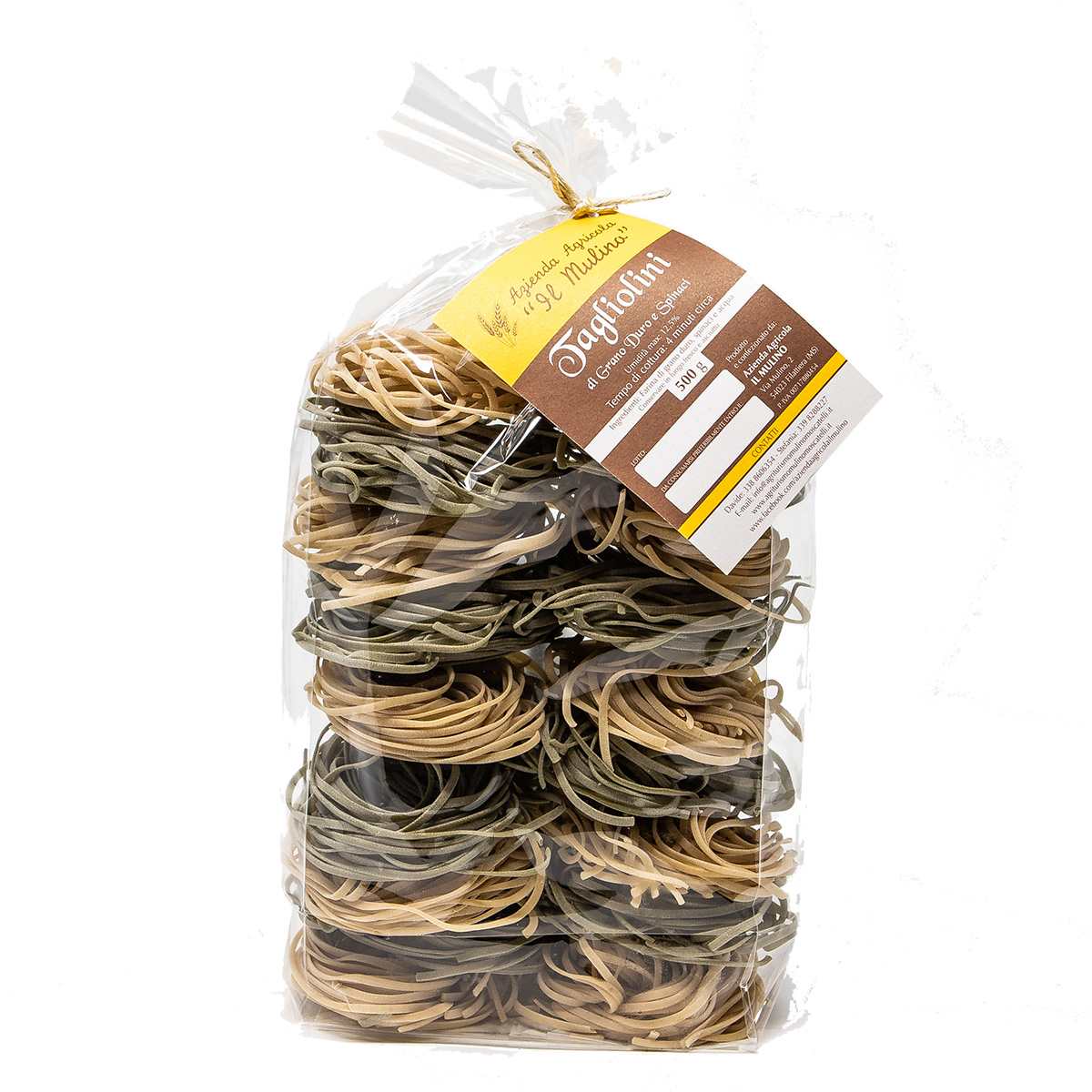 Tagliolini di Grano Duro Misti Spinaci